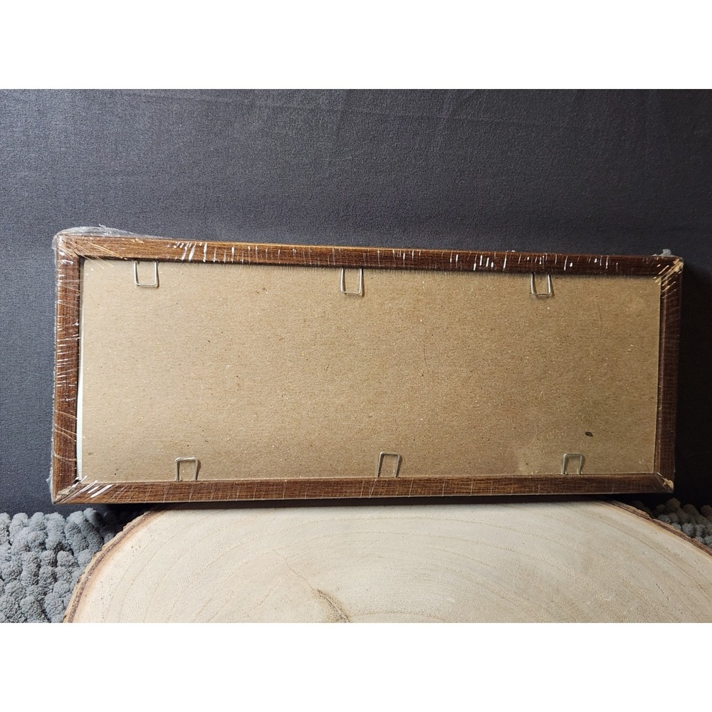 Vintage Decorel Panorama PICTURE Frame Wood New 3.5 x 10" Rectangle Wall Hanging - Picture 4 of 5